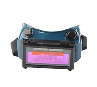 FTVOGUE Occhiali per Saldatore con Oscuramento Automatico, Materiale Siliconico, Parasole Regolabile, Energia Solare e Batteria Al Litio, Compatibili con Elmetti Protettivi