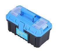 FTVOGUE Organizzatore di Cassette per Utensili a Doppio Livello per Elettricista con Manico Forte - Copriletto Portatile per Strumenti di Lavorazione del Legno - Include Scompartimento, e Blu (S)