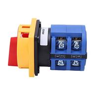 FTVOGUE Parti di Rame Ispessita dell'Interruttore di Universale, Guscio a Prova di Fuoco con Manico Flessibile, Carico AC240V 440V 63A, Interruttore di Tipo Palatcabile, Facile Installazione con 5