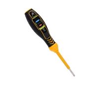 FTVOGUE Penna Tester di Tensione con Cacciavite, Tester Elettrico 2 in 1 per Uso Domestico Fai da Te, Rilevamento NCV con Indicatori LED Tricolore, Strumento ABS Leggero per Professionisti (Testa