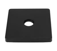 FTVOGUE Piastra di Copertura per Flangia del Braccio Doccia in Acciaio Inossidabile 304, Grande, Quadrata da 4 Pollici, Universalmente Compatibile per Un'installazione Rapida (BLACK)