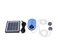 FTVOGUE Pompa Ad Aria per Acquario, Pompa Ad Ossigeno Solare Portatile Silenziosa 6 V 1,5 W con 3 modalità Doppia Ricarica da 0,5 a 1 L Al Minuto per Secchio per Esche da Pesca per Laghetto