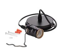 Ftvogue Portalampada portalampada E27 Vintage Portalampada con tirante a catenella Base lampada a soffitto(03)