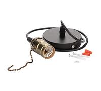 FTVOGUE Portalampada portalampada E27 Vintage Portalampada con tirante a catenella Base lampada a soffitto(01)