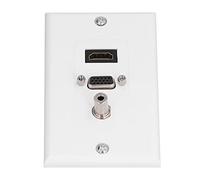 FTVOGUE Presa a Muro Video, Materiale ABS, Supporto VGA e, Perfetta per l'home Theater o l'uso in Ufficio