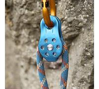 FTVOGUE Puleggia da Arrampicata per Carichi Pesanti 26KN, Paranco in Corda in Lega di Alluminio con Rotazione Regolare per Corda da 12 Mm, Attrezzatura Professionale per il Trasporto di Alpinismo e