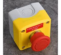 FTVOGUE Pulsante di Arresto di Emergenza Interruttore Ad Alta Temperatura per Macchinari CNC IP65 SPA001