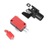 FTVOGUE Pulsante di Massa di 100 Mm con LED per Sostituire la Console Convessa - Ideale per Grandi Giochi Gioco (100#-rosso+interruttore a tre gambe+luce LED)