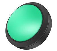 FTVOGUE Pulsante di Massa di 100 Mm con LED per Sostituire la Console Convessa - Ideale per Grandi Giochi Gioco (100#-verde+interruttore a tre gambe+luce LED)