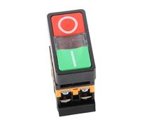 FTVOGUE Pulsante Doppio con LED, 1NO 1NC 380VAC (24V) | Controllo per montaggio a pannello da 22 mm 25 mm, configurazione contatti modulare, attuatore per macchinari industriali,