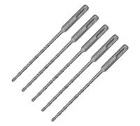 FTVOGUE Punta per Trapano a Martello 2 Punta in Carburo di Flauto per Muratura in Cemento in Pietra in Mattoni, Compatibile con, 5 Pezzi di Lunghezza 160 Mm (5mm)