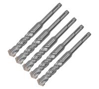 FTVOGUE Punta per Trapano a Martello 2 Punta in Carburo di Flauto per Muratura in Cemento in Pietra in Mattoni, Compatibile con, 5 Pezzi di Lunghezza 160 Mm (18 mm)
