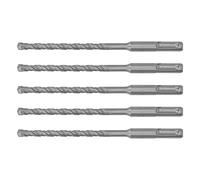FTVOGUE Punta per Trapano a Martello 2 Punta in Carburo di Flauto per Muratura in Cemento in Pietra in Mattoni, Compatibile con, 5 Pezzi di Lunghezza 160 Mm (7 mm)
