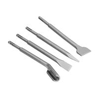 FTVOGUE Punte da Martello Scalpello da 4 Pezzi, Set di Punte da Martello per Calcestruzzo in Acciaio Al Carbonio con Scalpelli a Punta Piatta e a Sgorbia, Rotante SDS Plus per la Rimozione di
