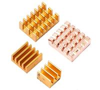 FTVOGUE Raffidaio CPU di Dissipatore di Calore in Alluminio in Rame con Adesivo per 8 Pc Oro 4b