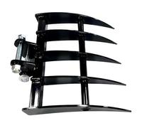 FTVOGUE Rastrello per Mini Escavatore, Acciaio Legato, Inclinazione Idraulica, Rimozione Efficiente dei Detriti, Compatibile con Escavatori 1T e Piccoli