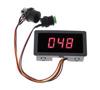 FTVOGUE Regolatore di velocità del Motore CC con Display Digitale LED, Tecnologia PWM, Controllo della velocità Regolabile, 6 V-30 V, Ideale per Motori CC con Spazzole (BLACK)