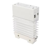 FTVOGUE Relè A Stato Solido 120 A SSR A CA Ingresso 3 A 32 V Uscita 24 A 480 V CA con Dissipatore di Calore, Relè con Montaggio su Guida DIN Ad Alte Prestazioni per Automazione Industriale e