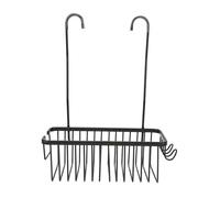 FTVOGUE Ripiano per WC, Spazio in Alluminio Sopra il Ripiano per WC, Organizer per Bagno in Metallo di Grande capacità 12 X 28 X 10 Cm per la Zona del Bagno (BLACK)