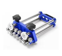 FTVOGUE Rullo Piegalamiera a 2 Stazioni, Strumento Portatile per Coperture in Metallo da 0-100 Gradi, 7 Pollici, Blu, con Manopole Regolabili e Misuratore di profondità per Pannelli con