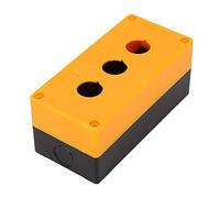 FTVOGUE Scatola di Controllo dell'Interruttore, ABS Ignifugo, Impermeabile, Interruttore a Pulsante a 3 Fori per il Controllo della Parete o dell'attrezzatura (YELLOW)