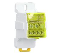 FTVOGUE Scatola di Distribuzione del Blocco Terminale Buono Isolamento Facile Combinare per i Mobili di Distribuzione Conduttore di Ottone (YELLOW)