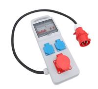 FTVOGUE Scatola di Distribuzione Elettrica Trifase 400 V 16 A 5 Pin Portatile Industriale Resistente all'acqua per Costruzioni Interne Ed Esterne, Materiale PC Leggero con Protezione Sovraccarico,