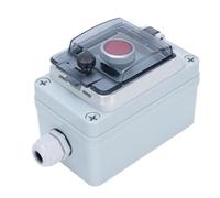 FTVOGUE Scatola Impermeabile per Esterni con Interruttore a Pulsante, Interruttore di Arresto di Emergenza Rosso con Grado di Protezione IP67, Design Compatto e Durevole per Applicazioni Elettriche