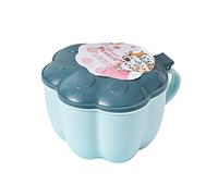 FTVOGUE Scatola per Condimenti, Vaso per Spezie da in Plastica con Scatola Interna Rimovibile, Contenitore per Condimenti a 4 Scomparti per un Facile Accesso con una Sola Mano (azzurro)