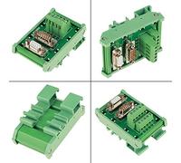 FTVOGUE Scheda DB9 DB9-MG6 Modulo di Interfaccia per Montaggio su Guida DIN con Connettori Maschio Femmina per Morsettiera Adattatore Porta Seriale 8,5x5,5 Cm
