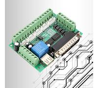 FTVOGUE Scheda di del Motore Stepper Interfaccia USB a 5 Assi, Controllo CNC con Uscita relè di Porta 17, Uscita di Tensione Analogica Isolata OptoCouperlet per il Controllo dell'inverter,