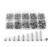 FTVOGUE Set Bulloni e Dadi M3, Viti a Testa Bombata con Esagono Incassato in Acciaio Inossidabile, Filettatura Affilata, Ideali per Riparazioni di Macchinari Ed Elettrodomestici