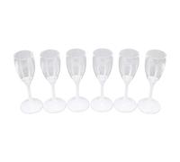 FTVOGUE Set di Bicchieri da Vino a LED da 6 Bicchieri da Champagne Illuminati in ABS PS con Batterie CR2032 Incluse, Illuminazione a 6 Colori per Feste, Decorazioni Domestiche, Celebrazioni Ed Eventi