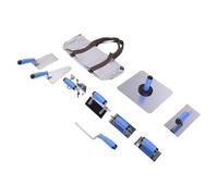 FTVOGUE Set di Cazzuole per Cemento Set di Attrezzi per Muratura con Lame in Acciaio Inossidabile e Manici in TPR per Appaltatori e Appassionati del Fai da Te