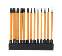 FTVOGUE Set di Punte per Cacciavite a Stella, Punte a Stella Magnetiche in Acciaio Legato 13 Pezzi T5-T40 con Rack di Stoccaggio per Costruzioni Automobilistiche e Riparazioni di Biciclette