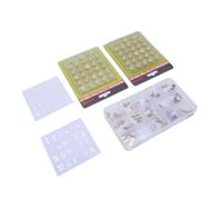 FTVOGUE Set di Punte per Legna da 110 Pezzi con Numeri Alfabetici in Ottone con Robusta Scatola per Artigianato Fai-da-te e Personalizzazione