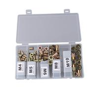 FTVOGUE Set di Rivettatrice Manuale, M4 M5 M6 M8 M10 Acciaio Al Carbonio | Kit Dadi Rivettati Filettati, Acciaio Al Carbonio, M10, 55 Dadi a Testa Piatta, Lamiera e Tubi, Chiave/trapano