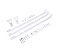 FTVOGUE Set di Staffe per Mensole in Filo Metallico, Staffa di Supporto per Scaffalature in Filo di Acciaio con 6 Morsetti e 2 Staffe Terminali per Ripiano in Metallico da 12 Pollici, Organizer per