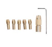 FTVOGUE Set Mini Mandrino per Trapano Elettrico, Struttura in Ottone, Design a 4 Griffe, Perfetto per Officine e Lavori Domestici