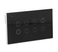 FTVOGUE Smart Switch Interruttore a Parete WiFi 8 Gang Touch Control Pannello ABS 95-250V AC App Controllo Vocale 10A 2200W per Utenti Domestici di Appartamenti con Supporto Smart Life