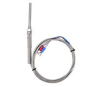 FTVOGUE Sonda Sensore di Temperatura con Termocoppia PT100, Filettatura M8, Risposta Rapida da 50 Mm da 0 a 400 ℃ con Connettori Terminali di Alta qualità per Apparecchiature Industriali (O)