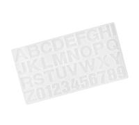 FTVOGUE Stampo per Numeri Stampo per Lettere in Silicone in Silicone Trasparente 36 X 19 X 1 Cm Flessibile Riutilizzabile Resistente Agli Strappi per Portachiavi Pendenti Decorazione di Torte Utenti