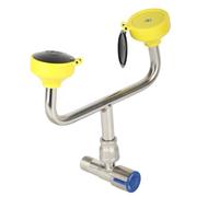 FTVOGUE Stazione Lavaocchi in Acciaio Inossidabile, Installazione Semplice, Copertura Antipolvere Protettiva, unità Lavaocchi Continua per Fabbriche, Laboratori e Uffici