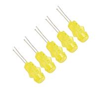FTVOGUE Supporto in Plastica LED con Anello di Montaggio, Luce Gialla 5mm | Componente indicatore luminoso PC, materiale in nylon, intervallo di temperatura -20 ℃ -120 ℃, paralume per aereo, pannello