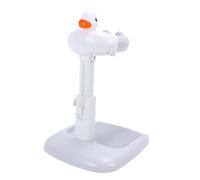 FTVOGUE Supporto per Doccia per Bambini Supporto per Bagnetto per Bambini Torre da Bagno per Abbraccio Regolabile in Altezza con Base Antiscivolo per i più Piccoli (Bianco grigio)