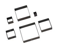 FTVOGUE Taglierina per Punzonatura Quadrata per Pelle, Set di 6 Fustelle per Taglio Pelle in Acciaio Legato con Dimensioni 5mm-30mm per Progetti Fai Te di Lavorazione della