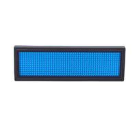 FTVOGUE Targhetta LED Programmabile 12x48, Badge LED Blu Ricaricabile, Mini Cartello, Display Scorrevole con Supporto Magnetico per Fiere, Feste, Discoteche, Hotel