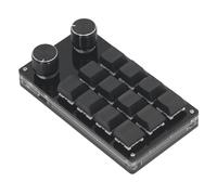 FTVOGUE Tastiera da Gioco Meccanica, 12 Tasti Programmabili, Doppia Manopola, Interruttore Rosso Cablato per Musica da Gioco in Ufficio