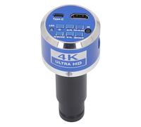 FTVOGUE Telecamera Industriale 4K Telecamera per Microscopio 4K HD CMOS da 8,3 MP con Adattatore per Obiettivo con Attacco C 0,5X, Telecomando per Microscopi Biologici per Uso Ind (Spina europea)