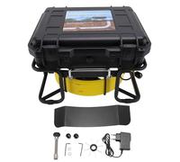 FTVOGUE Telecamera per Fognature 30M Schermo IPS da 9 Pollici Telecamera di Ispezione 1080P con 6 Luci LED Scheda di Memoria da 32 GB per Tubo di Scarico Cavo a Parete Proprietario (Spina europea)